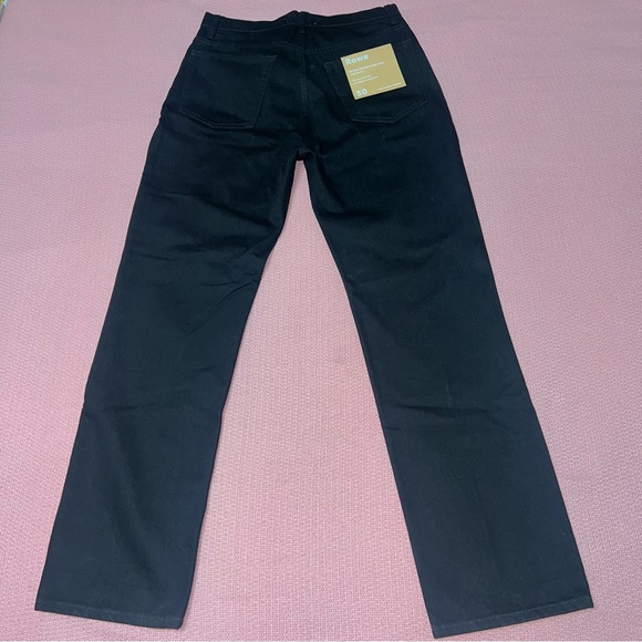 NWT Reformation x Camille Rowe Mid Rise Relaxed Straight Jeans Black 30 - Picture 9 of 13